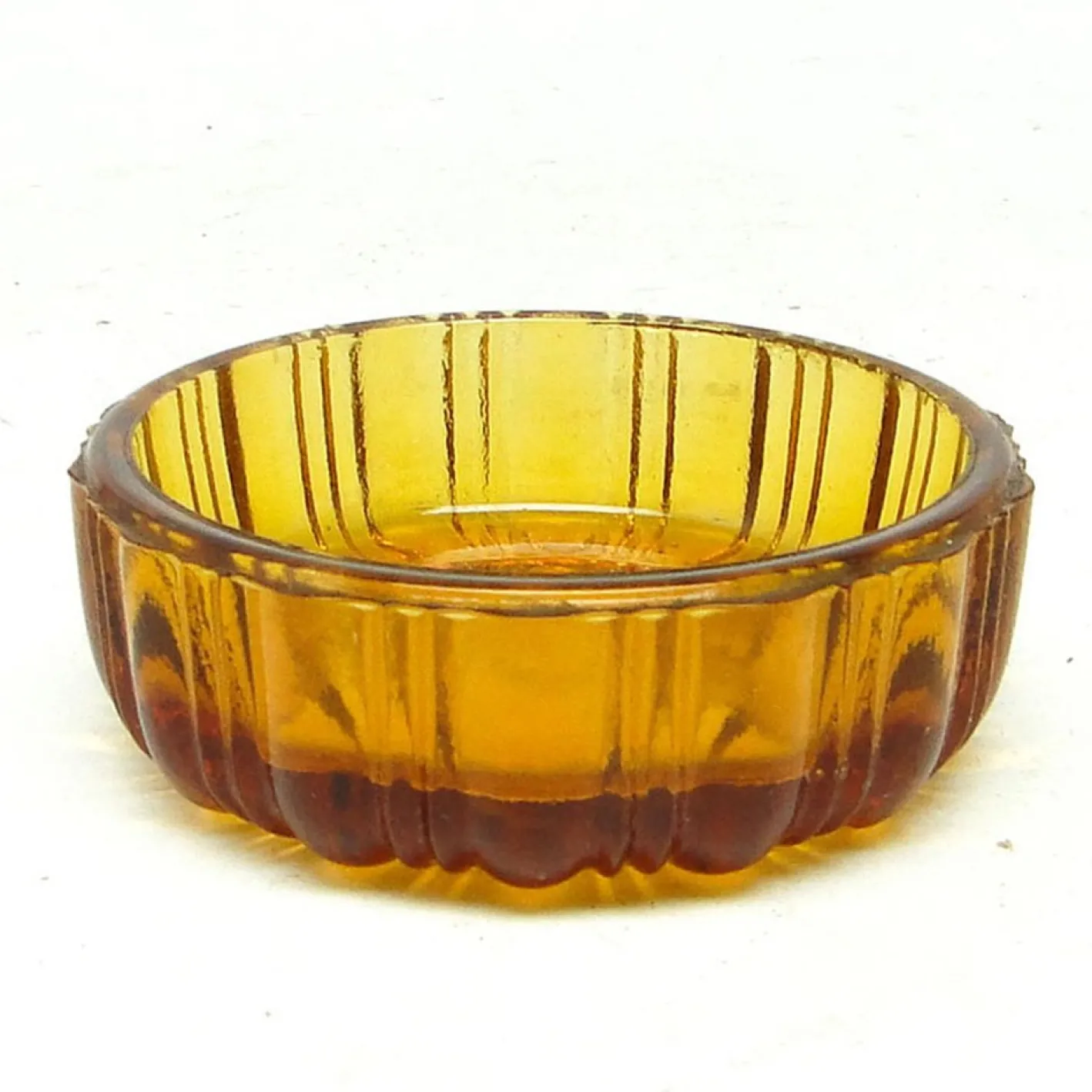 Art Deco Salzbehälter von Zabkowice Glassworks, Polen, 1930er