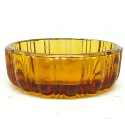 Art Deco Salzbehälter von Zabkowice Glassworks, Polen, 1930er