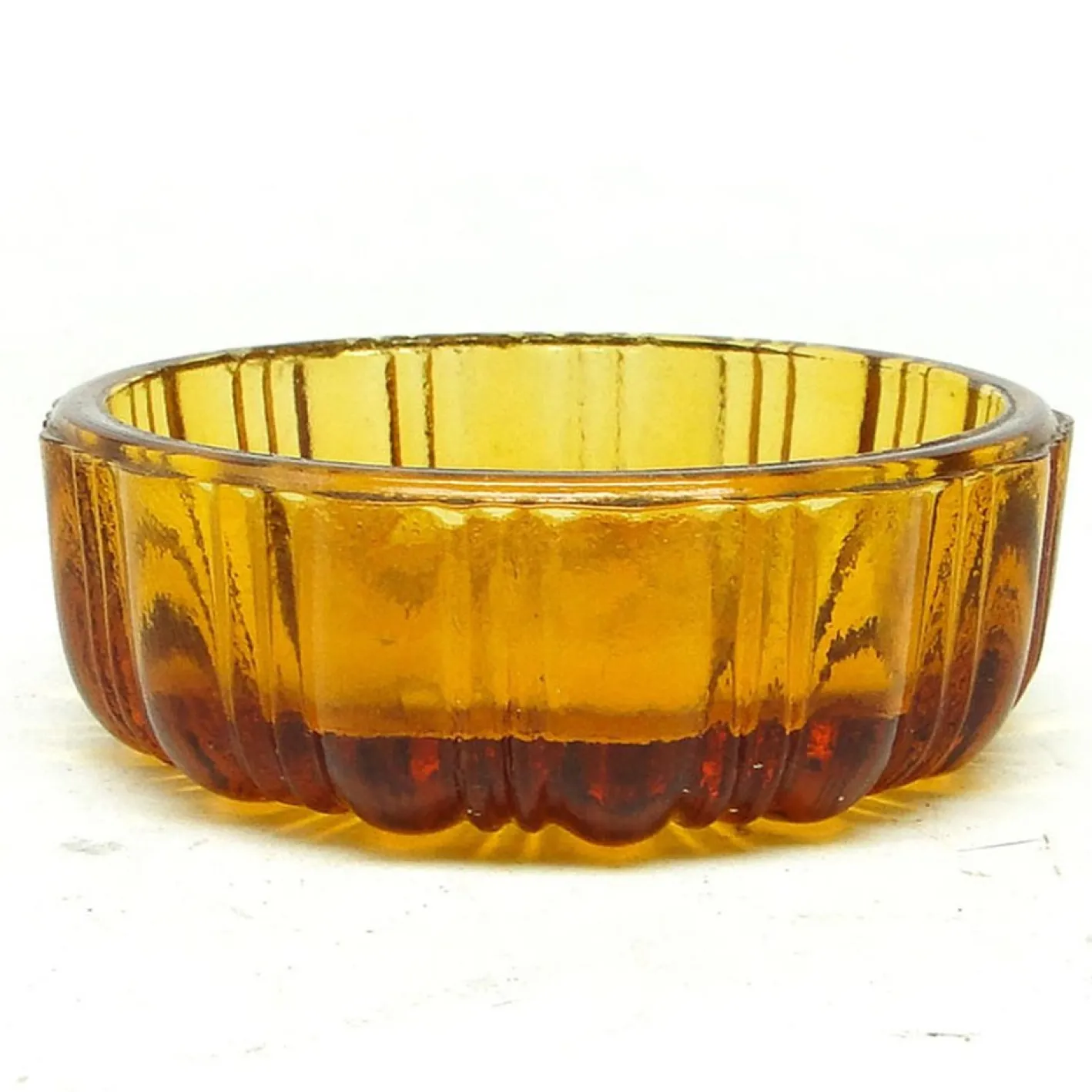 Art Deco Salzbehälter von Zabkowice Glassworks, Polen, 1930er