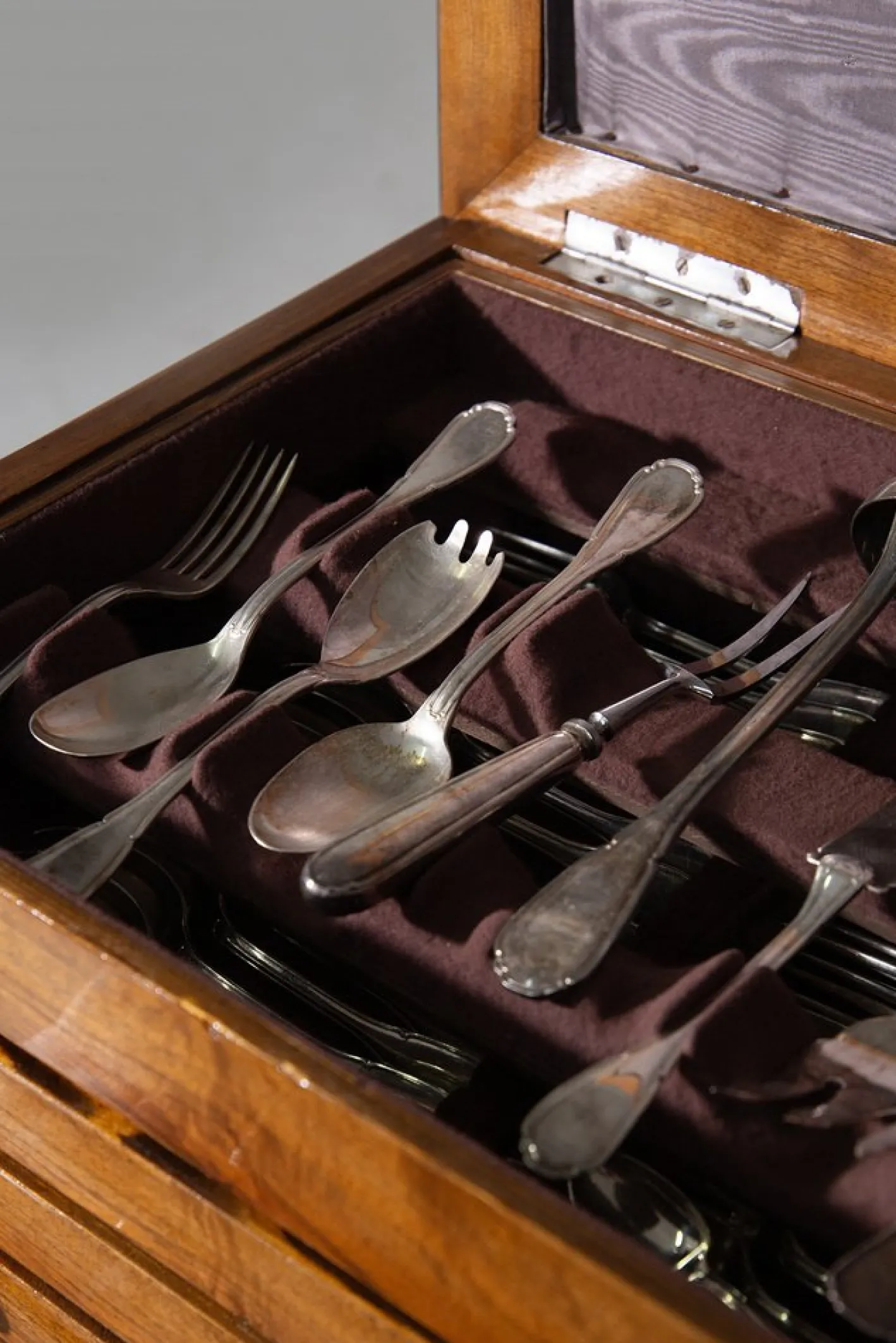 Art Deco Sambonet Servierset mit Schuber, 1930er