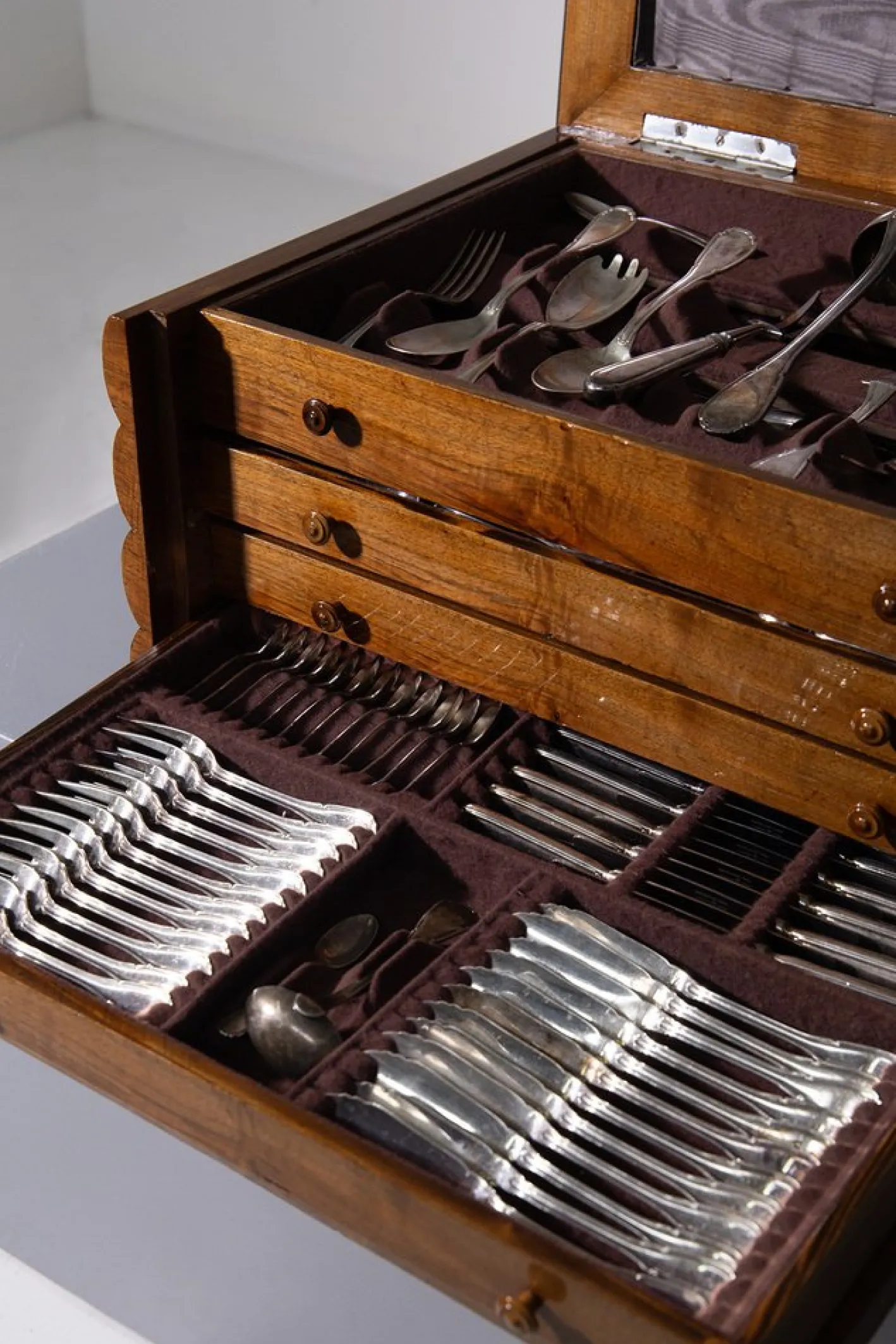 Art Deco Sambonet Servierset mit Schuber, 1930er