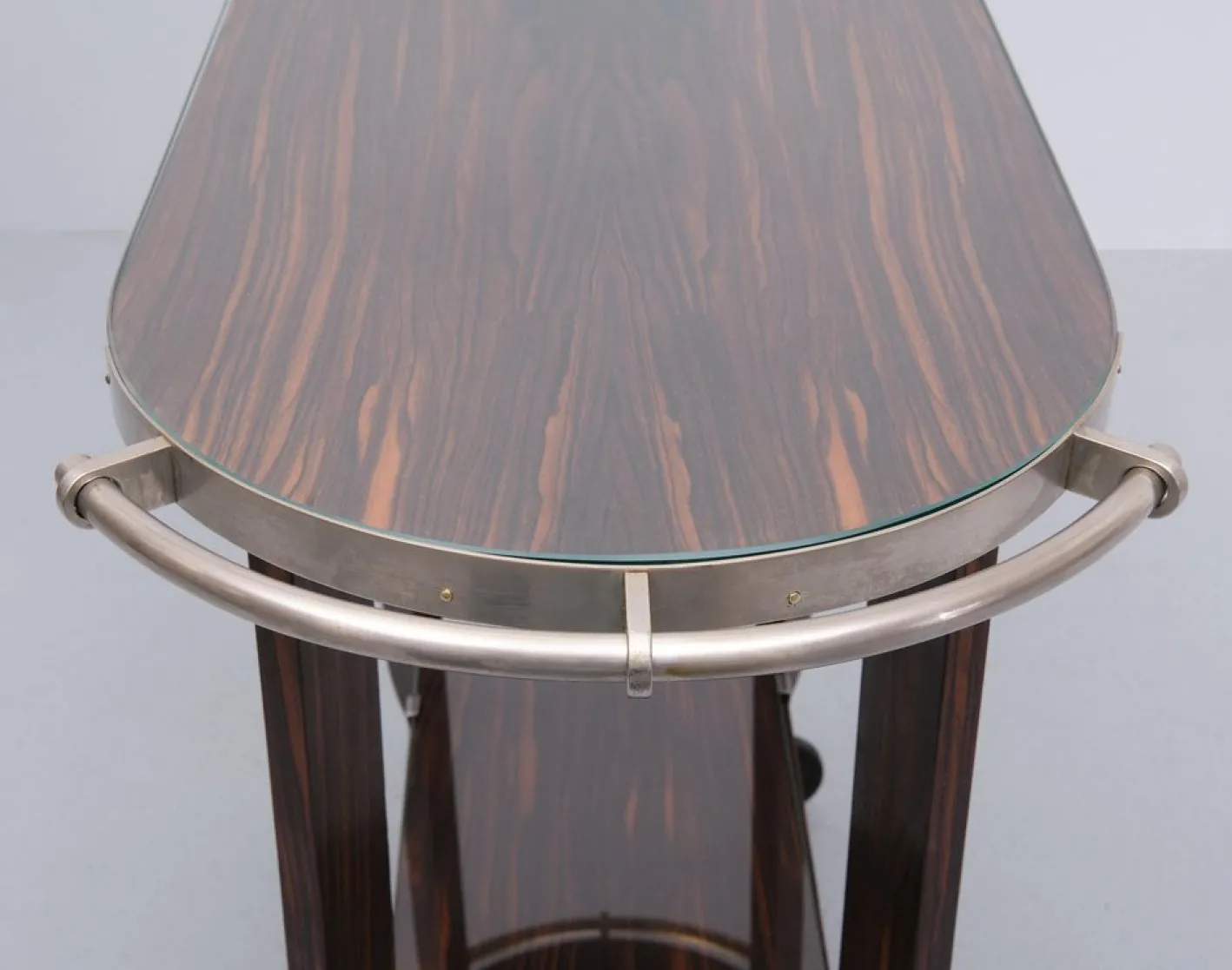 Art Deco Servierwagen aus Holz, 1930er