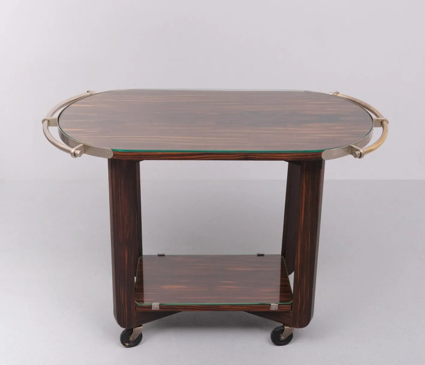 Art Deco Servierwagen aus Holz, 1930er