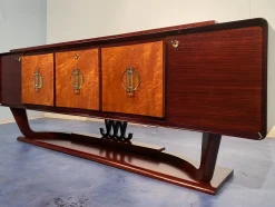 Art Deco Sideboard mit Barschrank von Osvaldo Borsani, Italien, 1940er