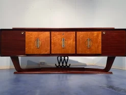 Art Deco Sideboard mit Barschrank von Osvaldo Borsani, Italien, 1940er