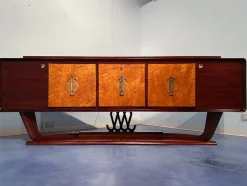 Art Deco Sideboard mit Barschrank von Osvaldo Borsani, Italien, 1940er