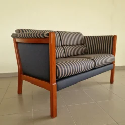 Art Deco Sofas mit Doppel- und Dreiersitzen, 2er Set