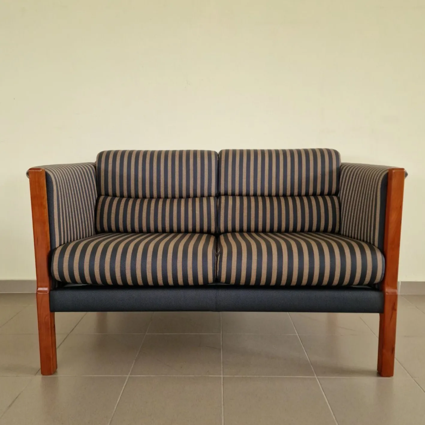Art Deco Sofas mit Doppel- und Dreiersitzen, 2er Set