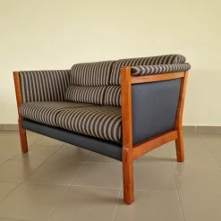 Art Deco Sofas mit Doppel- und Dreiersitzen, 2er Set