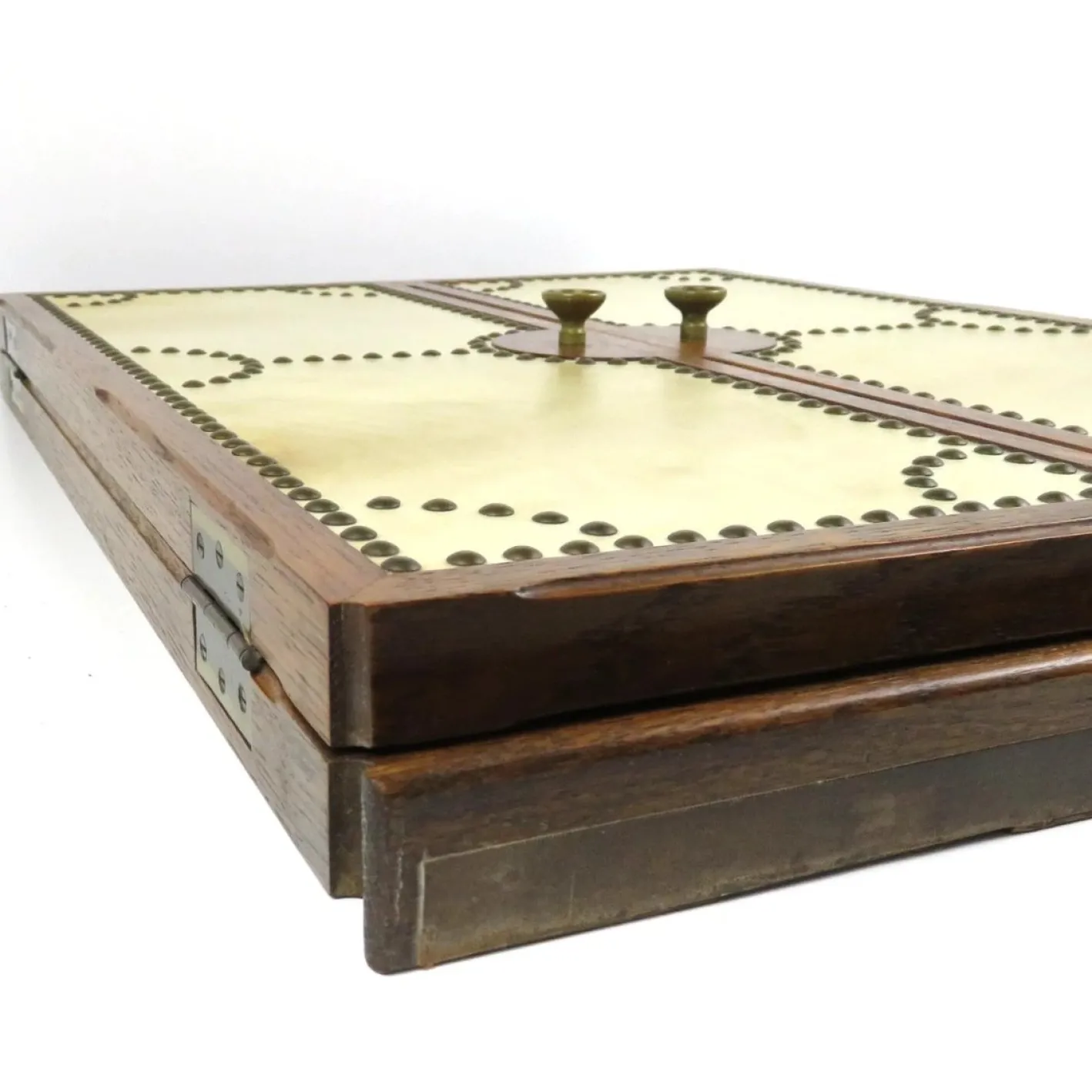Art Deco Spiegelschrank aus Eiche mit Pergamentplatten, 1930