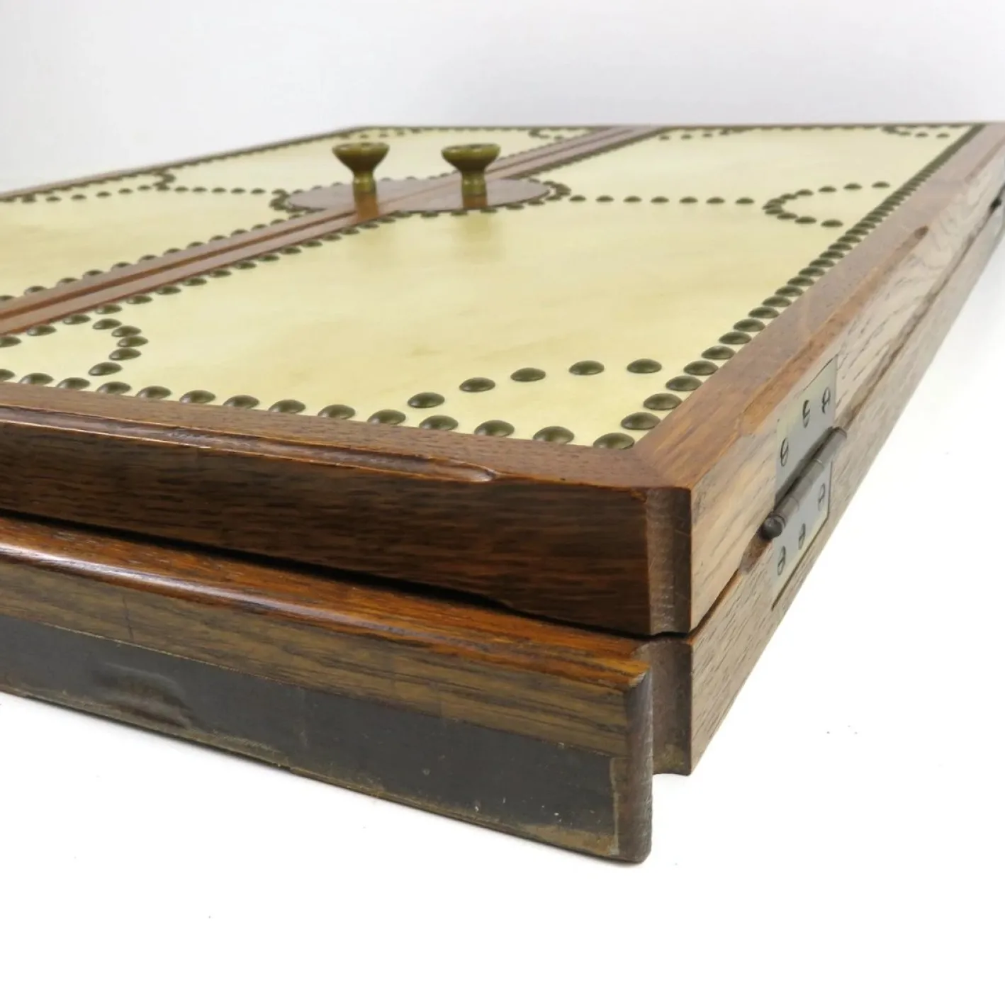 Art Deco Spiegelschrank aus Eiche mit Pergamentplatten, 1930