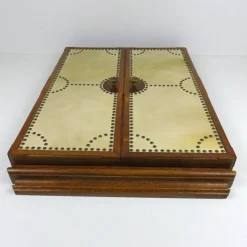 Art Deco Spiegelschrank aus Eiche mit Pergamentplatten, 1930
