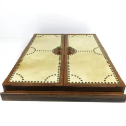 Art Deco Spiegelschrank aus Eiche mit Pergamentplatten, 1930