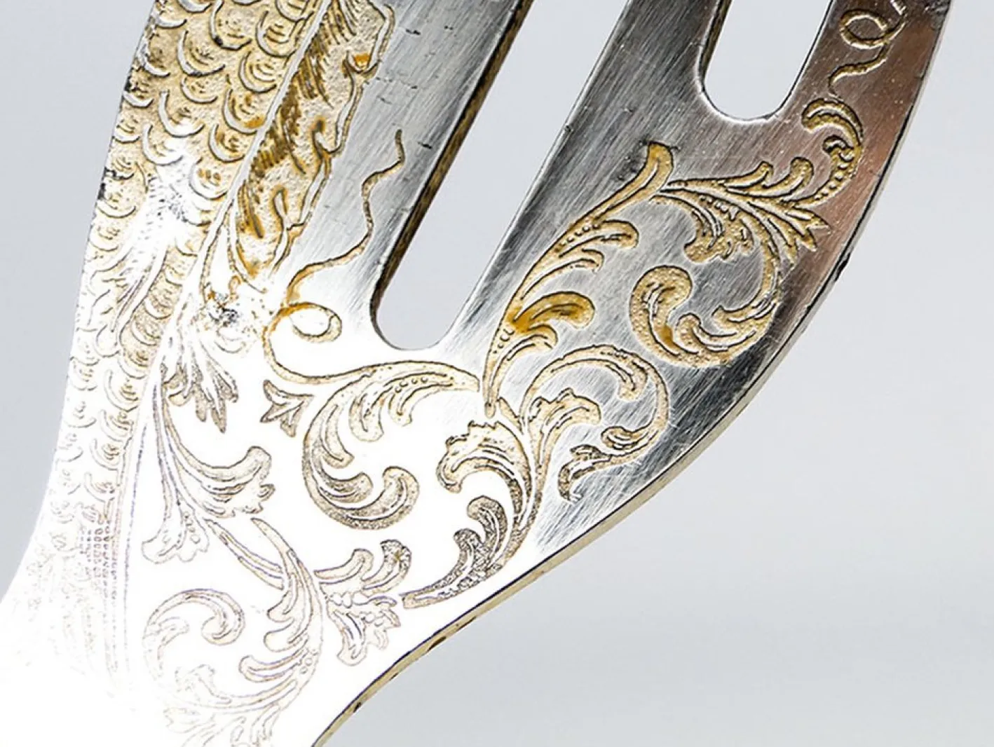 Art Deco Splitter Salatlöffel, Ehem. Preußen, 1880er