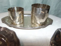 Art Deco Teller, 2 Tabletts, Teller, 2 Behälter, Preis für 5 Stück, 5er Set