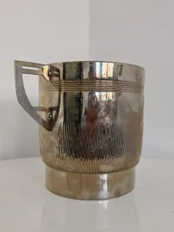 Art Deco Weinkühler aus vernickeltem Messing, Frankreich, 1920er