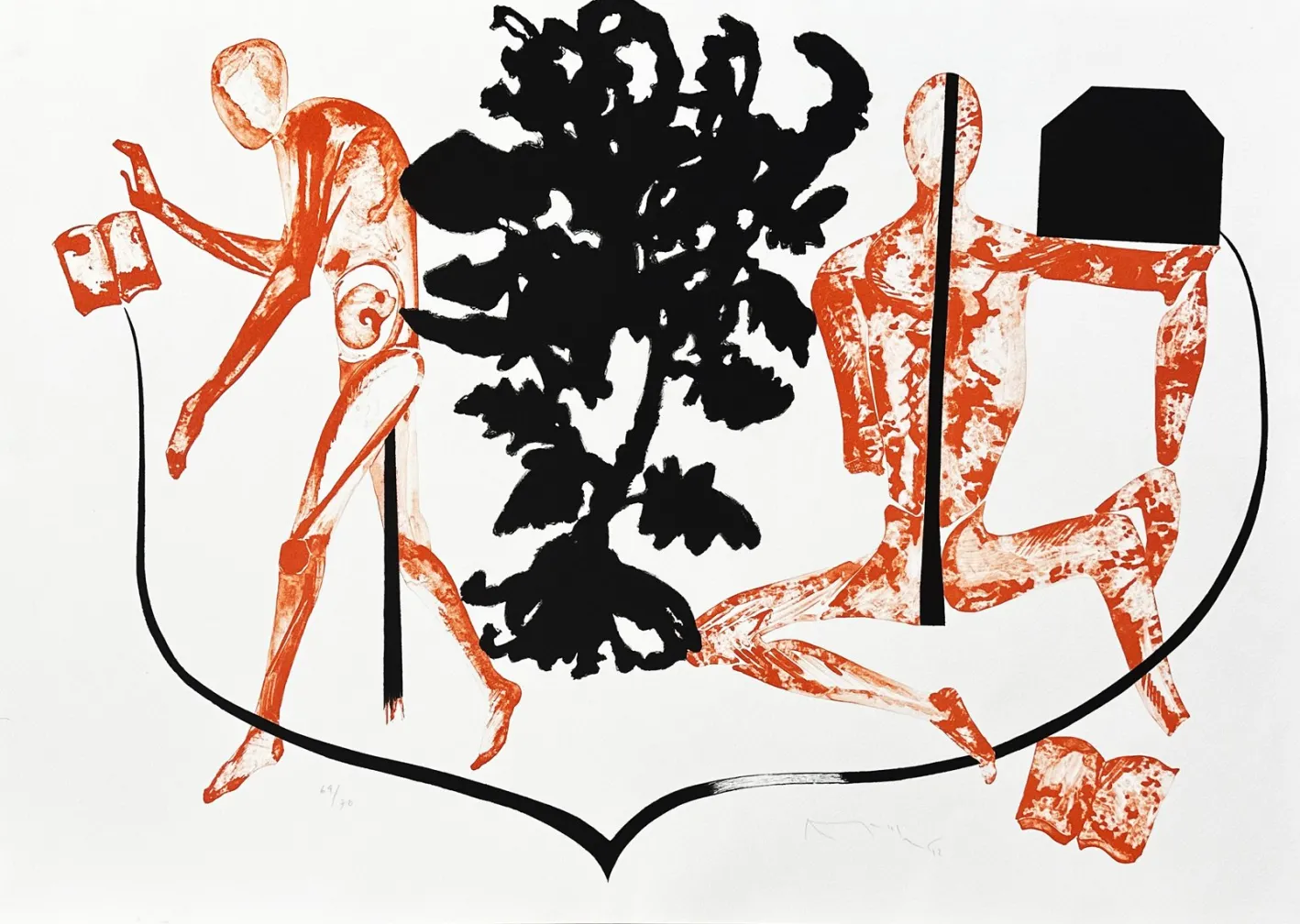Atul Dodiya, Twins II, 1959, Lithographie