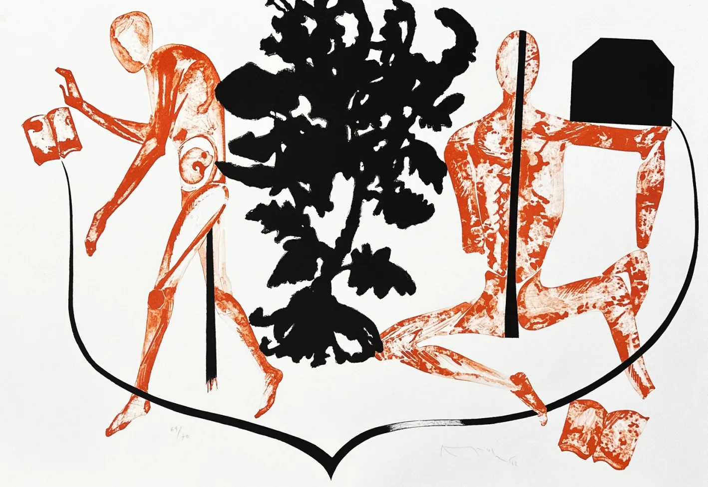 Atul Dodiya, Twins II, 1959, Lithographie