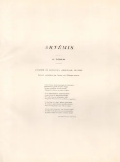 Auguste Donnay, Artémis, 1898, Lithographie auf Papier