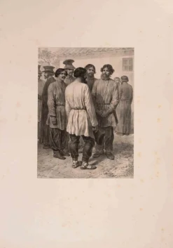 Auguste Raffet, Paysans russes, Lithographie, 1841