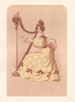 Auguste Roedel, La Romance, 1898, Lithographie & Papier