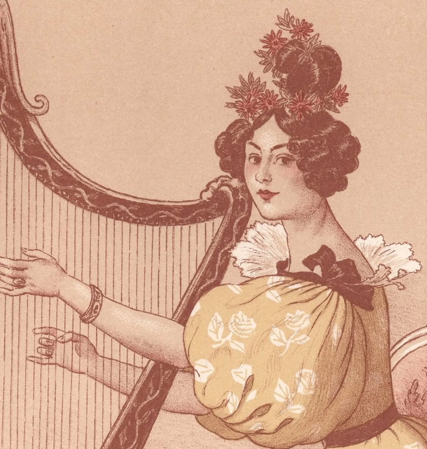 Auguste Roedel, La Romance, 1898, Lithographie & Papier