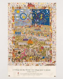 A Village for the World Centennial Olympic Games Poster von James Rizzi, Atlanta, 1996