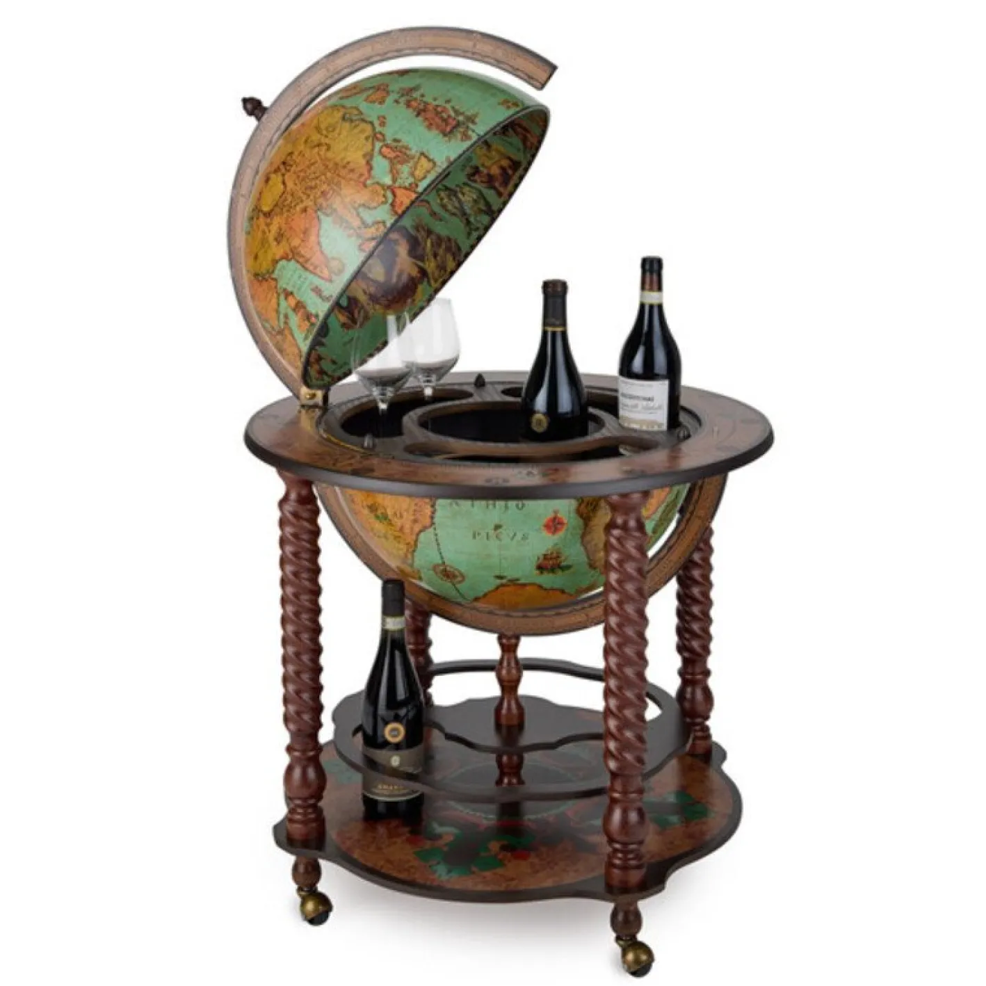 Bacchus Lagoon Globe Bar von Zoffoli Mappamondi