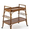 Bamboo and Wood Serving Cart, 1960s