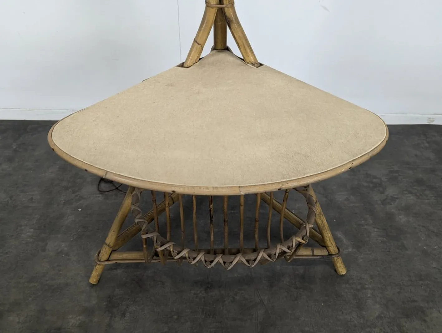 Bambus und Rattan Stehlampe