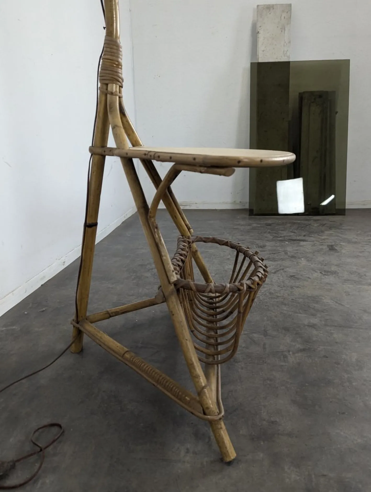 Bambus und Rattan Stehlampe