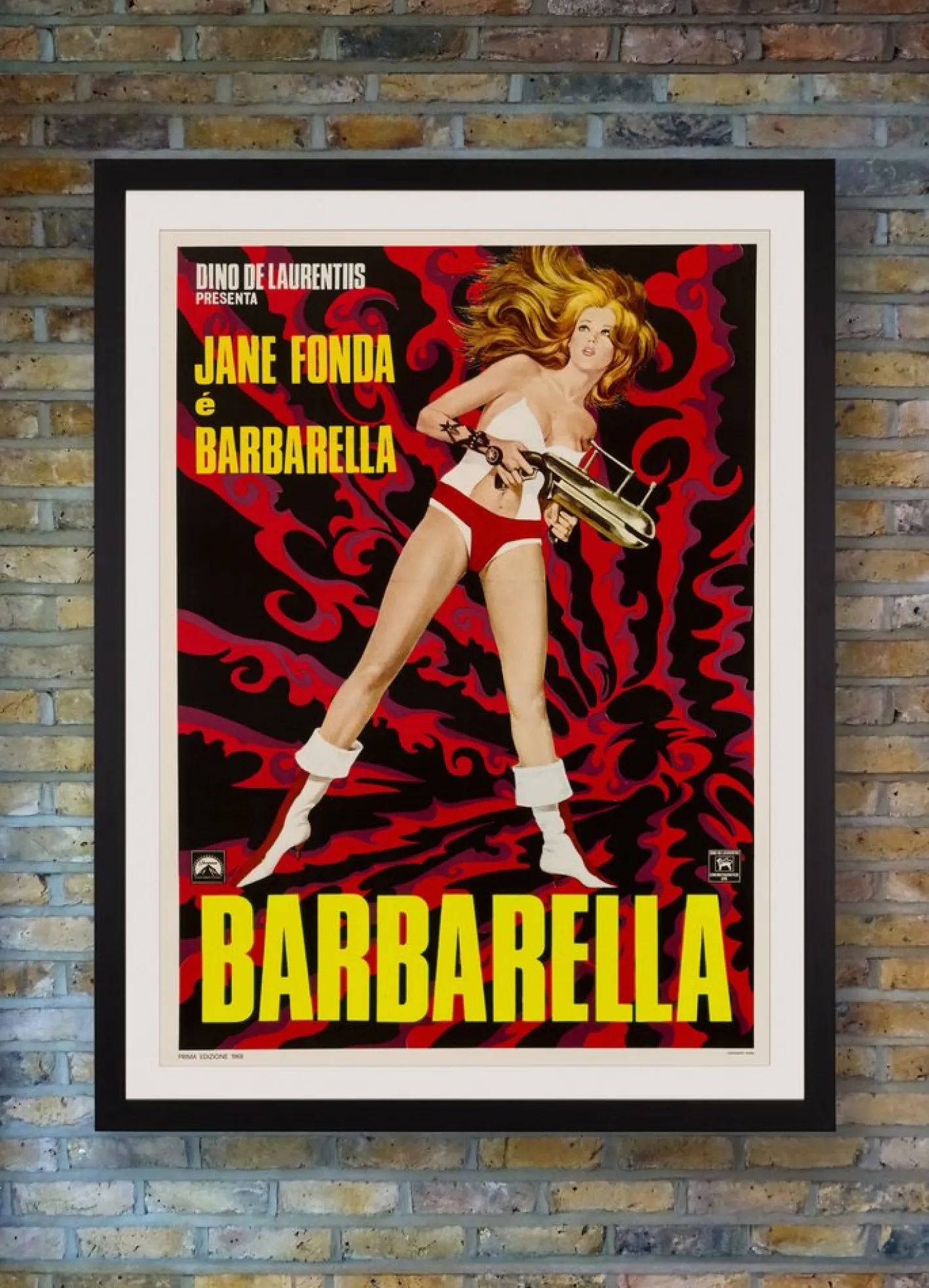 "Barbarella" Original Filmposter von Mario De Berardinis, Italienisch, 1968