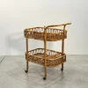 Barwagen aus Rattan & Bambus, 1970er
