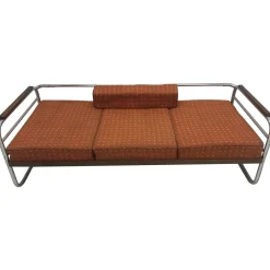 Bauhaus Chrom Sofa von Robert Slezak, 1940er