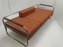Bauhaus Chrom Sofa von Robert Slezak, 1940er