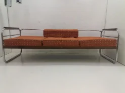 Bauhaus Chrom Sofa von Robert Slezak, 1940er