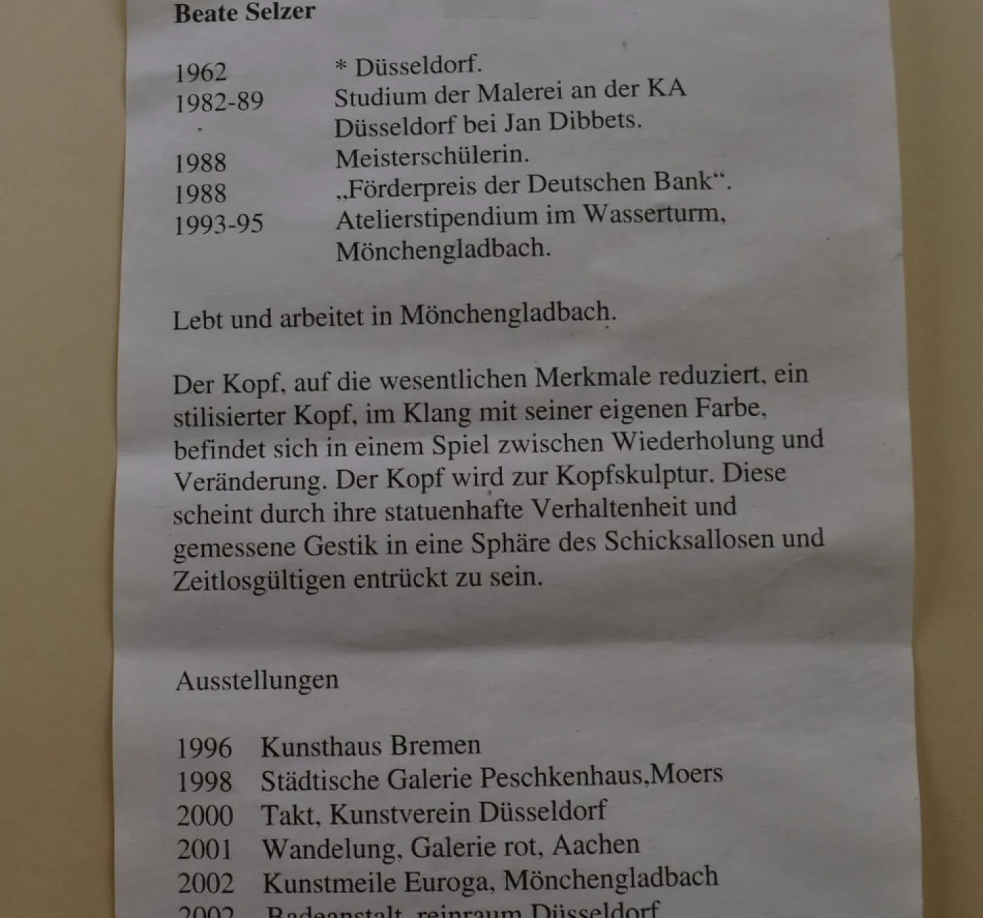 Beate Selzer, Silhouette Gesichter, 1990er, Lithographie, Gerahmt