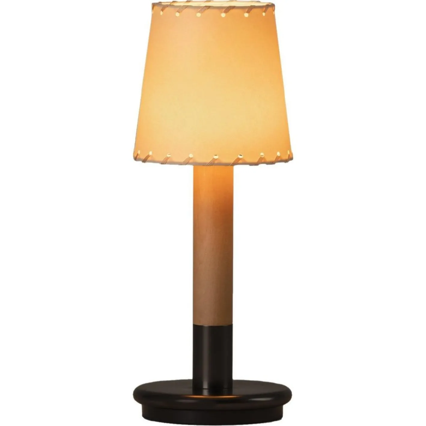 Beige Básica Mínima Batería Tischlampe von Santiago Roqueta für Santa & Cole
