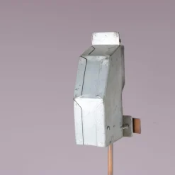 Belgische Brutalistische Vintage Stehlampe aus Stein & Metall von Gerard Kuijpers, 1990er