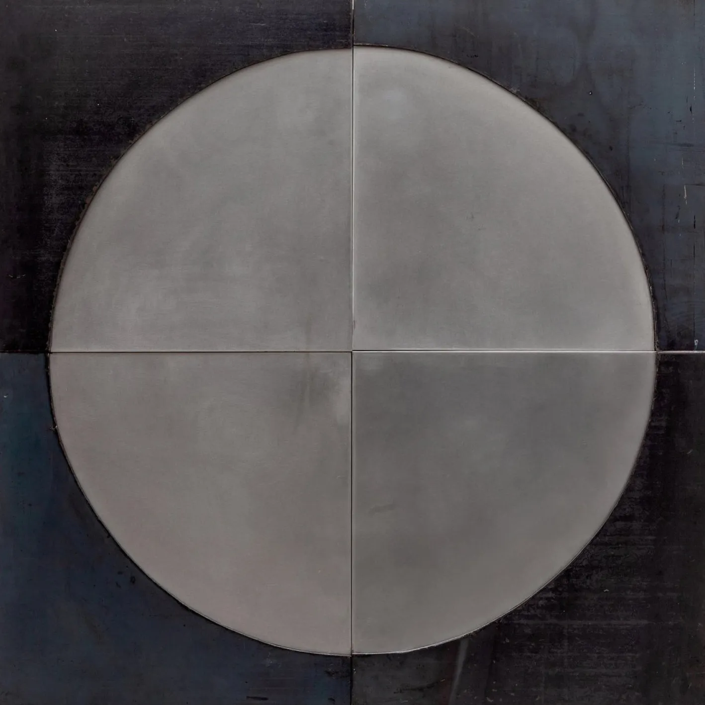 Belgische Brutalistische Wandskulptur in Schwarz & Silber, 1960er, 4er Set