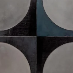 Belgische Brutalistische Wandskulptur in Schwarz & Silber, 1960er, 4er Set