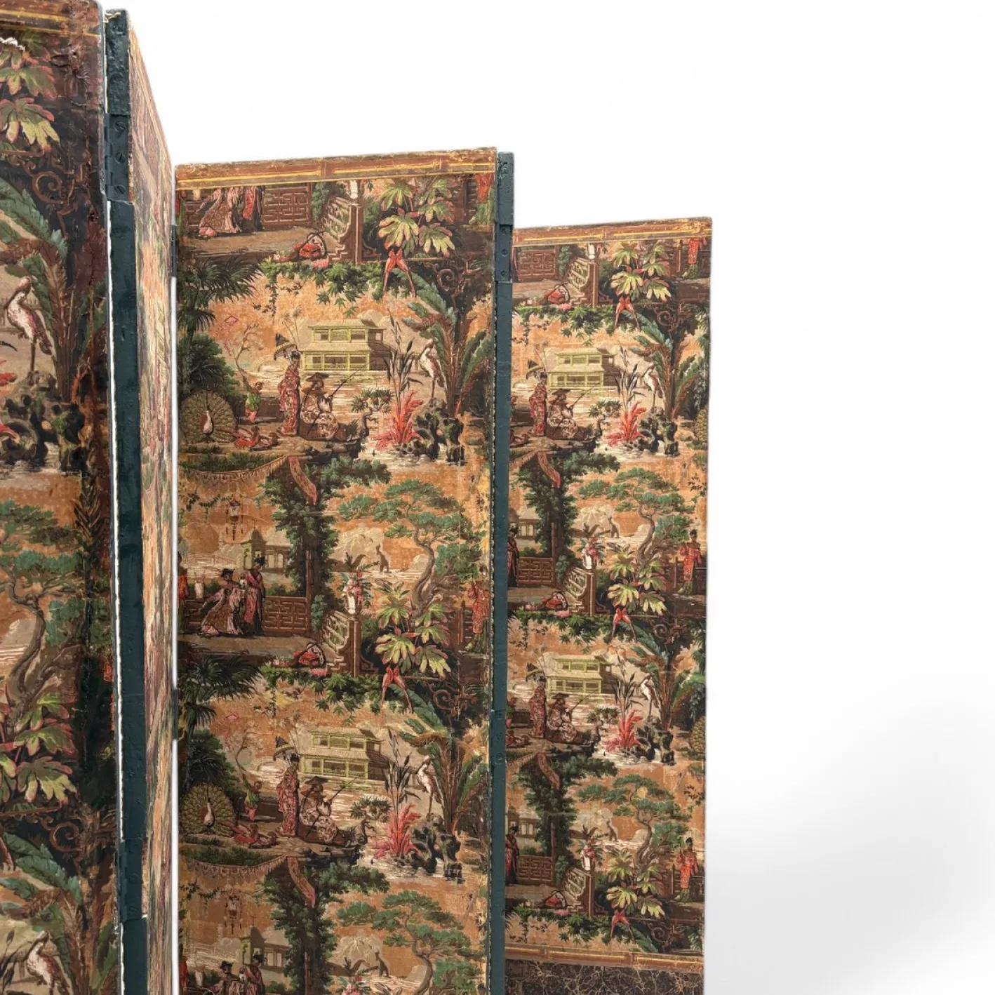 Bemalter Biombo Papierschirm, 1790