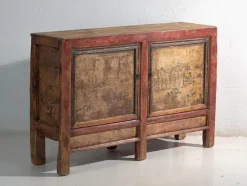 Bemaltes Vintage Sideboard aus Ulmenholz, China, 1950