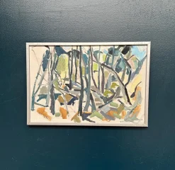 Bengt Forsberg, Spring in Kvarnbo, 1950, Öl auf Holz, gerahmt