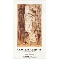 Berggruen et Cie - Gravures Cubistes Poster im Stil von Louis Marcoussis, 1985