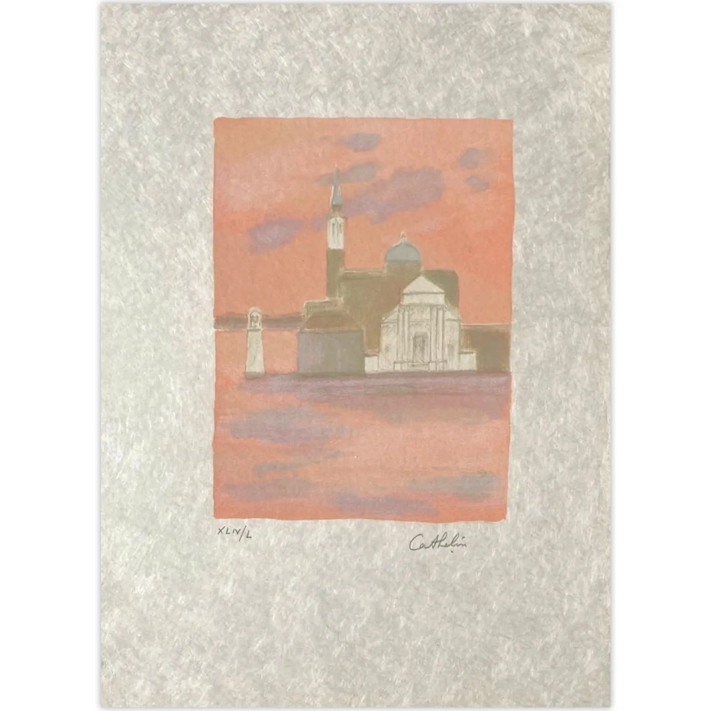 Bernard Cathelin, Lile de San Giorgio au Matin, 1983, Lithographie