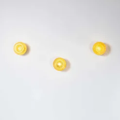 Bernsteinfarbene Ananas Decken- oder Wandlampe, 1950er