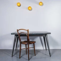 Bernsteinfarbene Ananas Decken- oder Wandlampe, 1950er