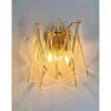 Bernsteinfarbene Rondini Murano Glas Wandlampen von Simoeng, 2er Set