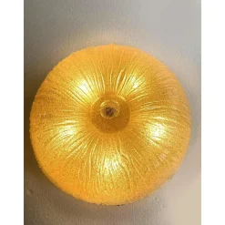 Bernsteinfarbene venezianische Graniglia Budino Deckenlampe aus Muranoglas von Simoeng für Simoeng